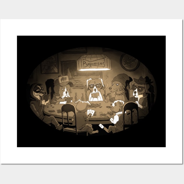 Dogs Playing Poker Wall Art by JimBryson